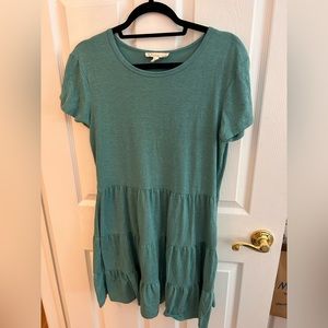 Teal short sleeve dress